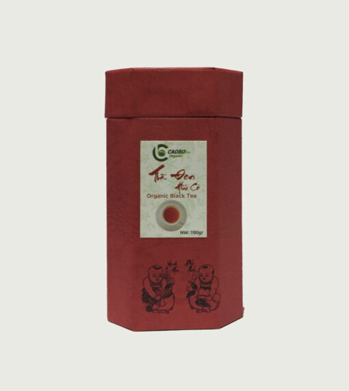 Hộp trà đen hữu cơ bát giác đỏ 100g - Cao Bo Organic Tea