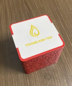 Bạch trà mẫu đơn hộp vuông đỏ